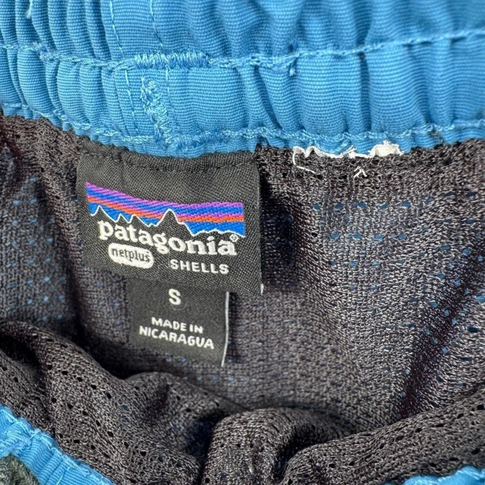 Patagonia Shorts Mens Small Blue Baggies NetPlus Mesh Lined Shells Quick Dry